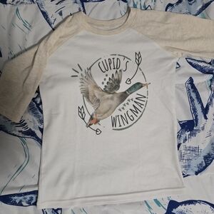 Cupid's Wingman Kids Raglan Shirt Valentines